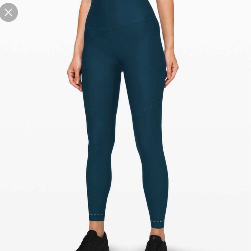 Lululemon zoned in tight blue